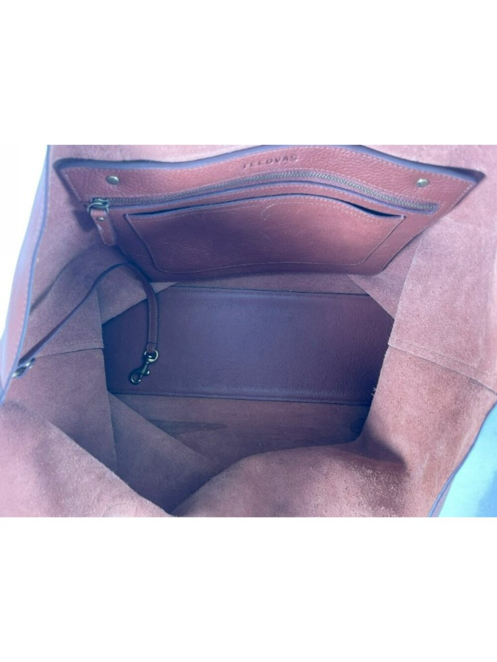 Tecovas Leather Tote Brown Western Bag Interior Pockets Dust Bag EXCELLENT SHAPE - Picture 9 of 10